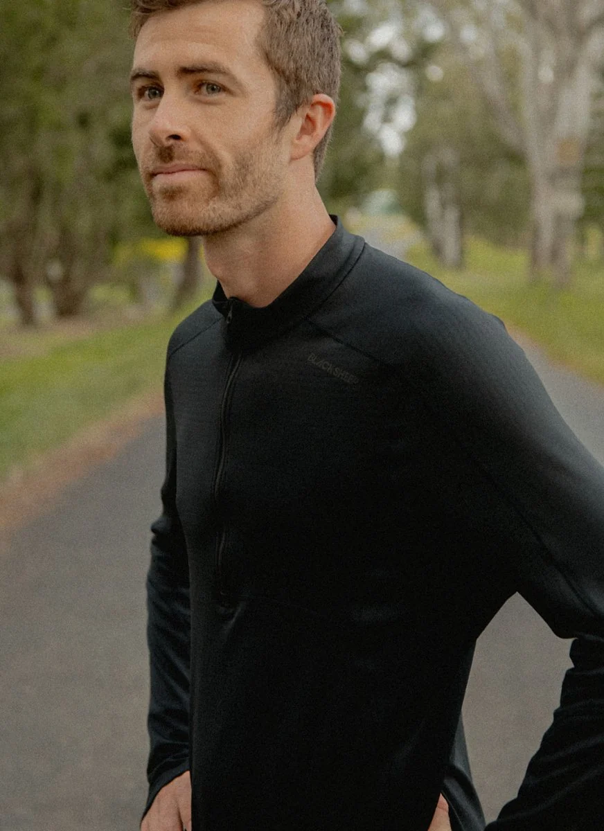 Men's GridFleece LS Pullover - Performance Black - Image 2