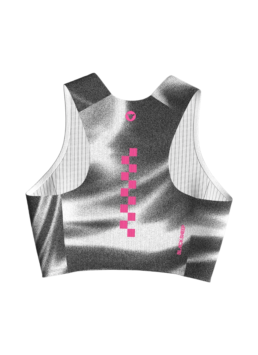 Women's FlyMesh Cropped Singlet - Chrome Tide - Image 3