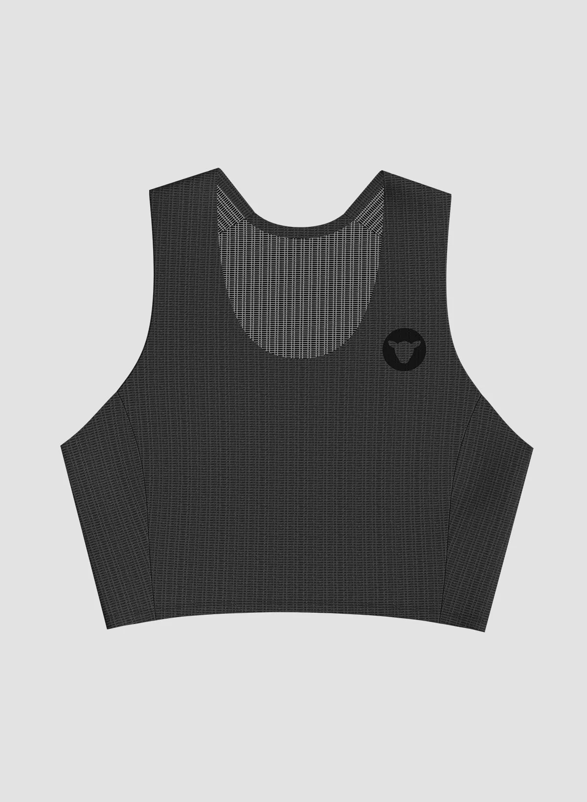 Women's FlyMesh Cropped Singlet - Untitled Black